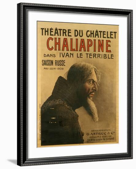 Poster for the Saison Russe at the Théâtre Du Châtelet, 1909-Eugene Verneau-Framed Giclee Print