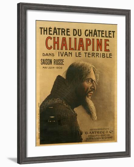 Poster for the Saison Russe at the Théâtre Du Châtelet, 1909-Eugene Verneau-Framed Giclee Print