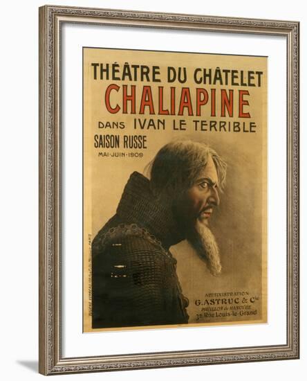 Poster for the Saison Russe at the Théâtre Du Châtelet, 1909-Eugene Verneau-Framed Giclee Print