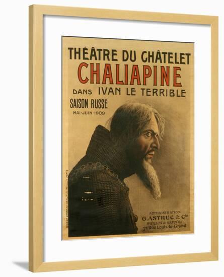 Poster for the Saison Russe at the Théâtre Du Châtelet, 1909-Eugene Verneau-Framed Giclee Print