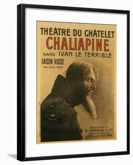 Poster for the Saison Russe at the Théâtre Du Châtelet, 1909-Eugene Verneau-Framed Giclee Print