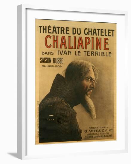 Poster for the Saison Russe at the Théâtre Du Châtelet, 1909-Eugene Verneau-Framed Giclee Print