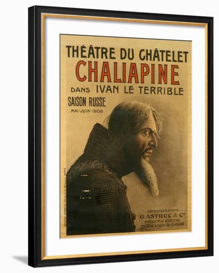 Poster for the Saison Russe at the Théâtre Du Châtelet, 1909-Eugene Verneau-Framed Giclee Print