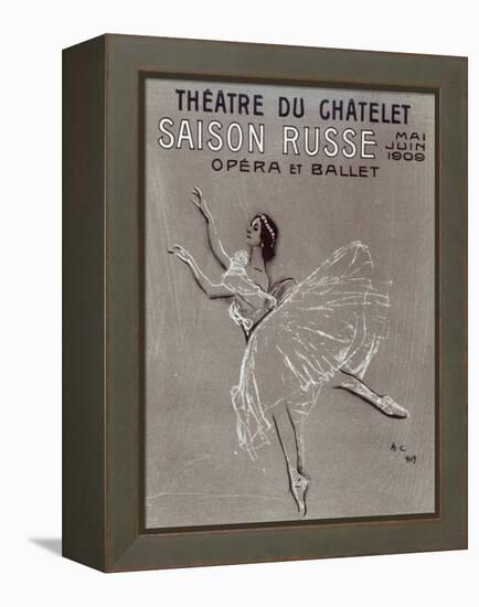 Poster for the 'saison Russe' at the Theatre Du Chatelet, 1909-Valentin Aleksandrovich Serov-Framed Premier Image Canvas