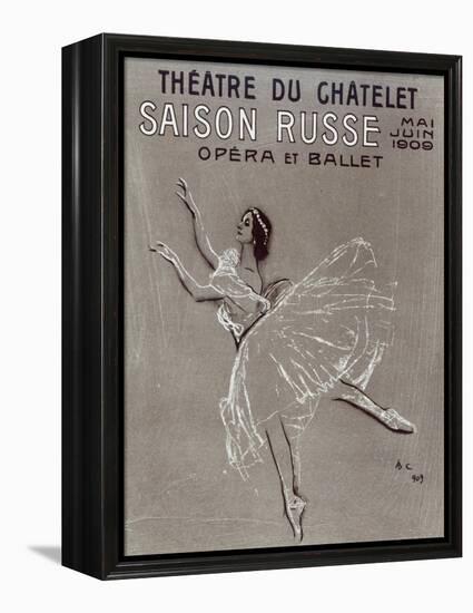 Poster for the 'saison Russe' at the Theatre Du Chatelet, 1909-Valentin Aleksandrovich Serov-Framed Premier Image Canvas