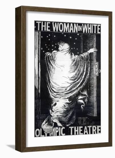 Poster for the Stage Version of 'The Woman in White' by Wilkie Collins, Performed in 1871-Frederick Walker-Framed Giclee Print
