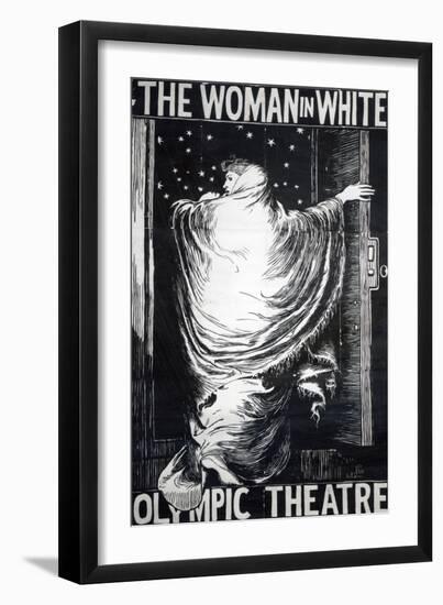 Poster for the Stage Version of 'The Woman in White' by Wilkie Collins, Performed in 1871-Frederick Walker-Framed Giclee Print