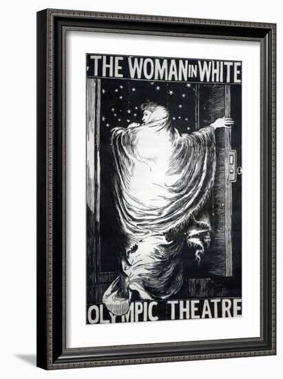 Poster for the Stage Version of 'The Woman in White' by Wilkie Collins, Performed in 1871-Frederick Walker-Framed Giclee Print