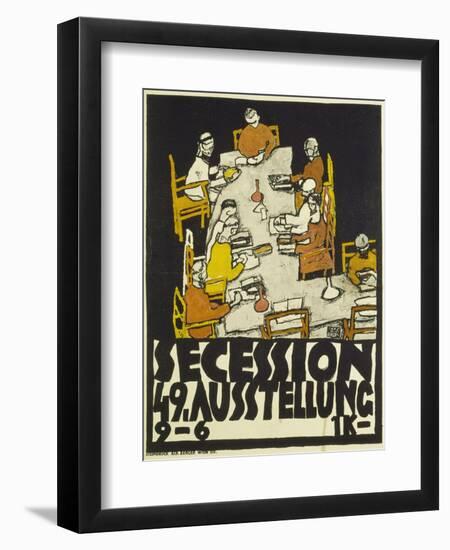 Poster for the Vienna Secession, 49th Exhibition, 1918-Egon Schiele-Framed Giclee Print