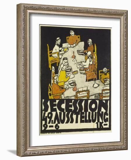 Poster for the Vienna Secession, 49th Exhibition, 1918-Egon Schiele-Framed Giclee Print