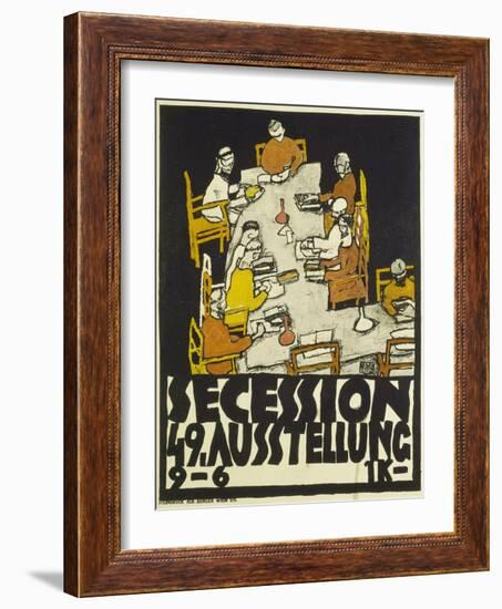 Poster for the Vienna Secession, 49th Exhibition, 1918-Egon Schiele-Framed Giclee Print