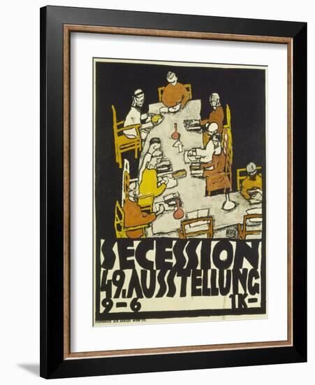 Poster for the Vienna Secession, 49th Exhibition, 1918-Egon Schiele-Framed Giclee Print