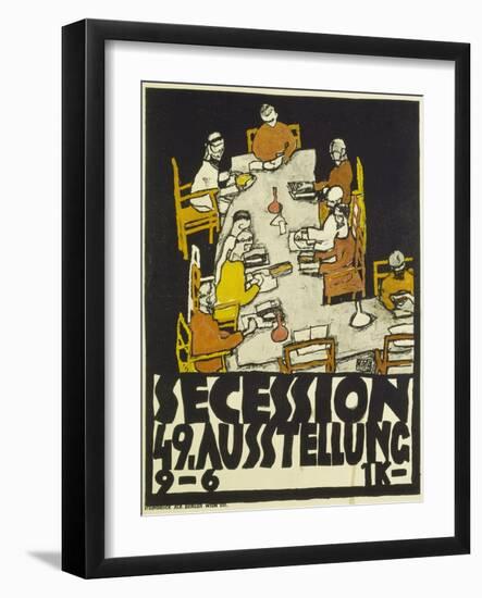 Poster for the Vienna Secession, 49th Exhibition, 1918-Egon Schiele-Framed Giclee Print