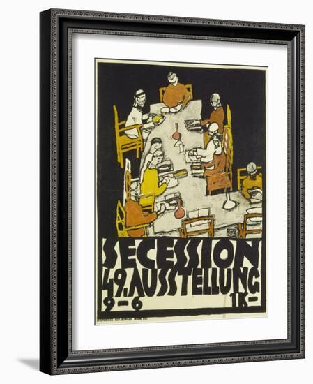 Poster for the Vienna Secession, 49th Exhibition, 1918-Egon Schiele-Framed Giclee Print