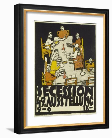 Poster for the Vienna Secession, 49th Exhibition, 1918-Egon Schiele-Framed Giclee Print