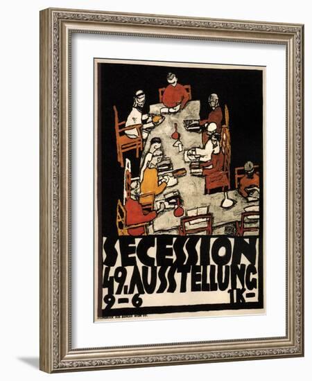 Poster for the Vienna Secession 49th Exhibition, 1918-Egon Schiele-Framed Giclee Print