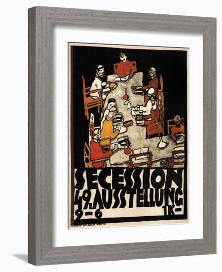 Poster for the Vienna Secession 49th Exhibition, 1918-Egon Schiele-Framed Giclee Print