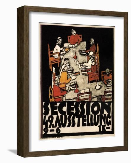 Poster for the Vienna Secession 49th Exhibition, 1918-Egon Schiele-Framed Giclee Print