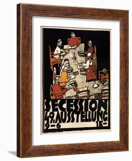 Poster for the Vienna Secession 49th Exhibition, 1918-Egon Schiele-Framed Giclee Print