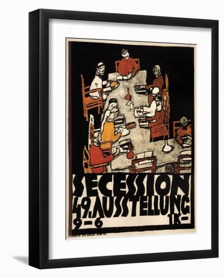 Poster for the Vienna Secession 49th Exhibition, 1918-Egon Schiele-Framed Giclee Print