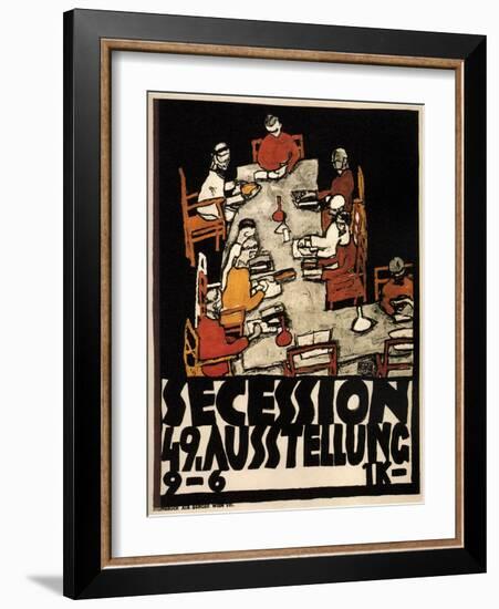 Poster for the Vienna Secession 49th Exhibition, 1918-Egon Schiele-Framed Giclee Print