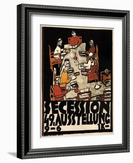 Poster for the Vienna Secession 49th Exhibition, 1918-Egon Schiele-Framed Giclee Print