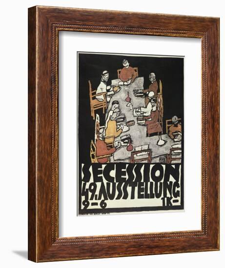 Poster for the Vienna Secession, 49th Exhibition, Die Freunde, 1918-Egon Schiele-Framed Giclee Print