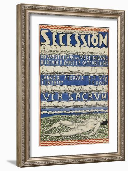 Poster for the Vienna Secession Exhibition, 1904 (Gouache)-Ferdinand Hodler-Framed Giclee Print