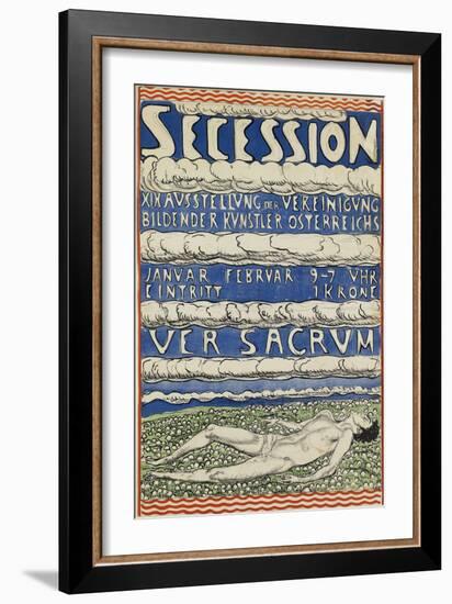 Poster for the Vienna Secession Exhibition, 1904 (Gouache)-Ferdinand Hodler-Framed Giclee Print