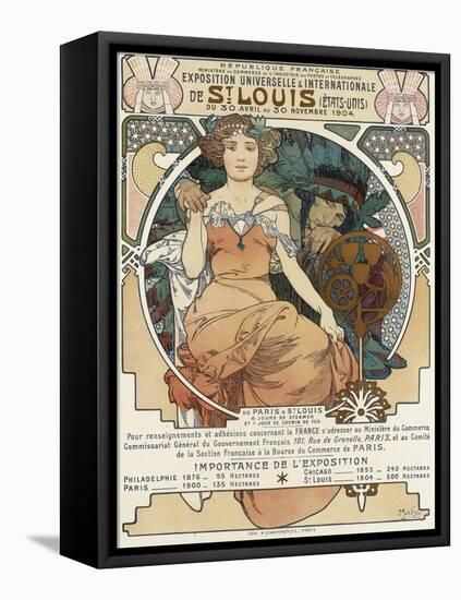 Poster for the World Fair, St, Louis, 1903-Alphonse Mucha-Framed Premier Image Canvas