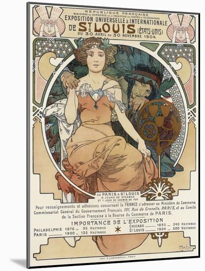 Poster for the World Fair, St, Louis, 1903-Alphonse Mucha-Mounted Giclee Print