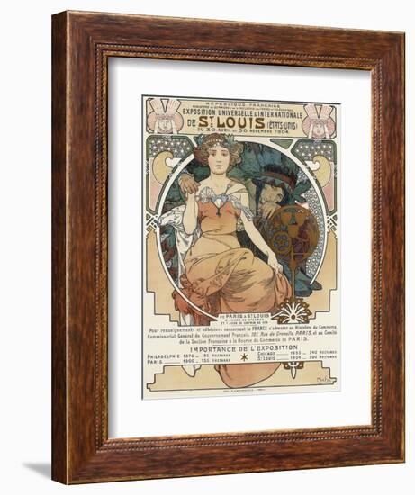 Poster for the World Fair, St, Louis, 1903-Alphonse Mucha-Framed Giclee Print