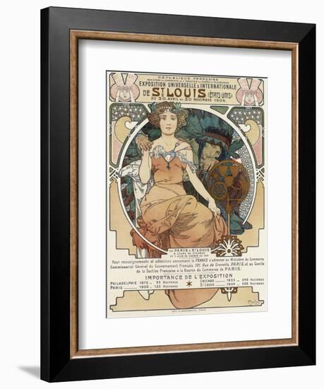 Poster for the World Fair, St, Louis, 1903-Alphonse Mucha-Framed Giclee Print