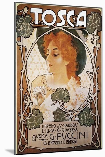 Poster for Tosca, Opera-Giacomo Puccini-Mounted Giclee Print