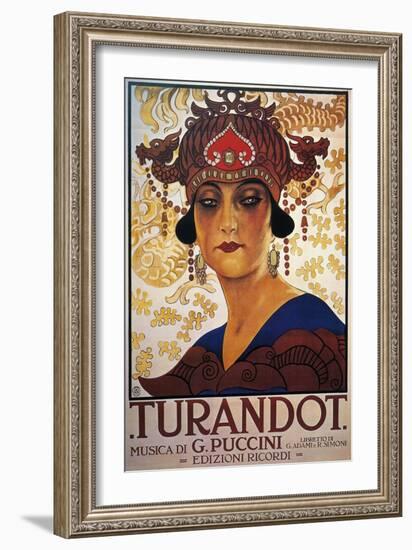 Poster for Turandot, Opera-Giacomo Puccini-Framed Giclee Print