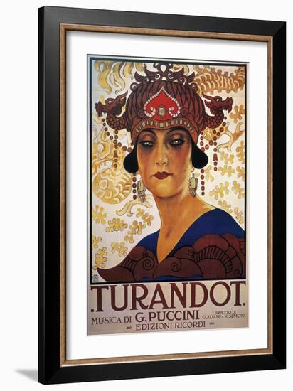 Poster for Turandot, Opera-Giacomo Puccini-Framed Giclee Print