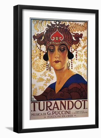 Poster for Turandot, Opera-Giacomo Puccini-Framed Giclee Print