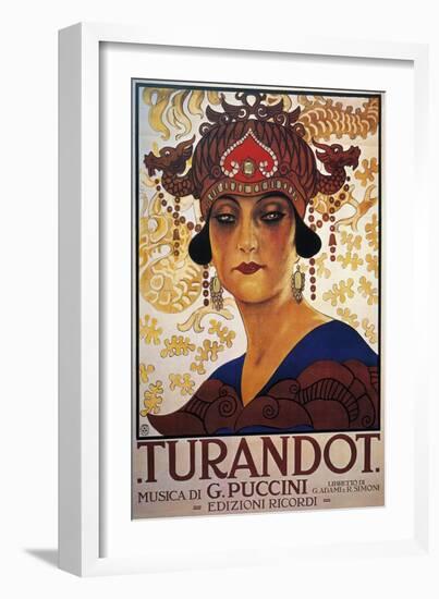 Poster for Turandot, Opera-Giacomo Puccini-Framed Giclee Print