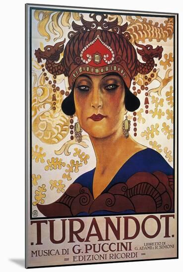 Poster for Turandot, Opera-Giacomo Puccini-Mounted Giclee Print