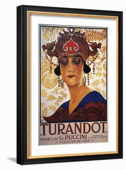 Poster for Turandot, Opera-Giacomo Puccini-Framed Giclee Print