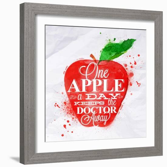 Poster Fruit Apple Red-anna42f-Framed Premium Giclee Print