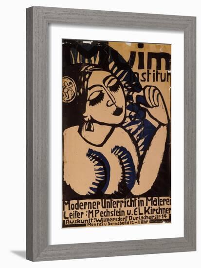 Poster Institute Muim; Plakat Muim Institut, 1911-Ernst Ludwig Kirchner-Framed Giclee Print