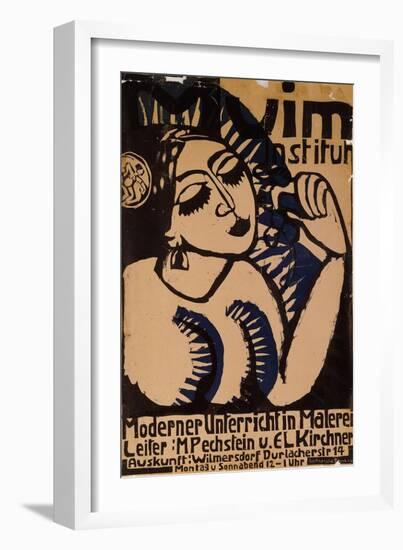 Poster Institute Muim; Plakat Muim Institut, 1911-Ernst Ludwig Kirchner-Framed Giclee Print