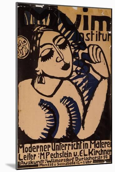 Poster Institute Muim; Plakat Muim Institut, 1911-Ernst Ludwig Kirchner-Mounted Giclee Print