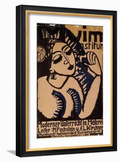 Poster Institute Muim; Plakat Muim Institut, 1911-Ernst Ludwig Kirchner-Framed Giclee Print