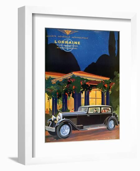 Poster, Lorraine, Societe Generale Aeronautique, 1928-Roger Soubier-Framed Giclee Print