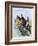 Poster of a Steeplechase Horse Race by A. Mantelet-null-Framed Giclee Print