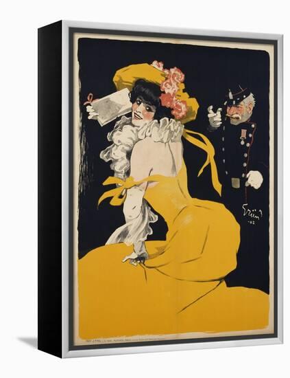 Poster of a Woman in a Yellow Dress by Jules Alexandre Grun-null-Framed Premier Image Canvas