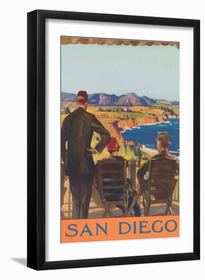 Poster of Bluffs, San Diego, California-null-Framed Art Print