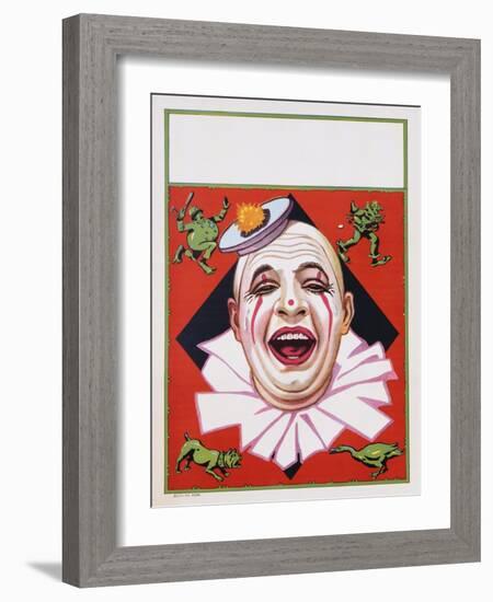 Poster of Clowns with Dog and Goose-null-Framed Giclee Print